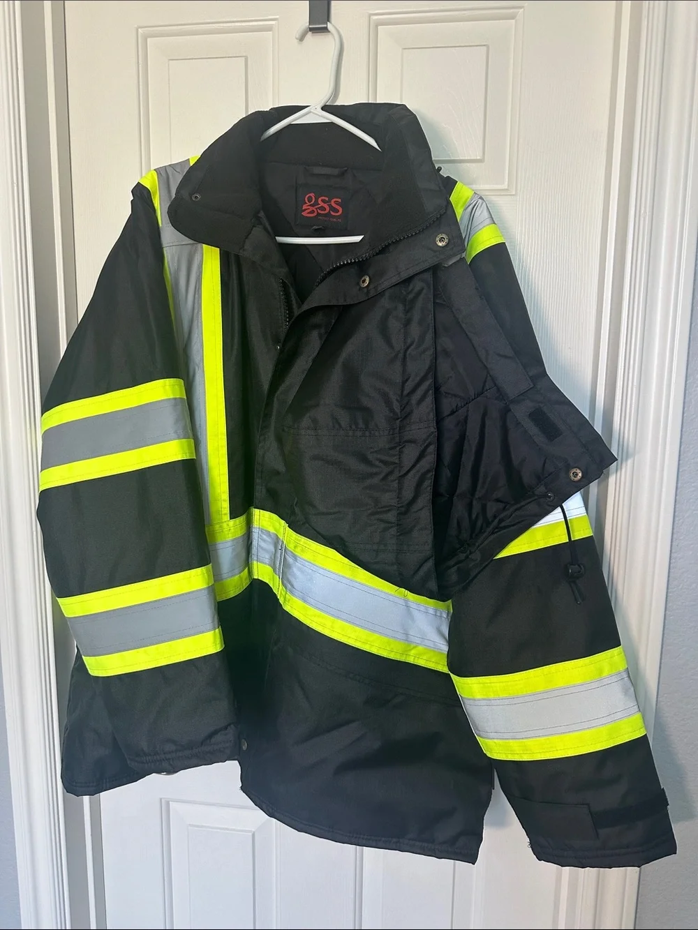 High-Visibility Black Performance Safety Jacket by GSS